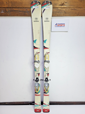 Ski Rossignol Famous 4 Femme + Fixations - Blanc, Taille 141-150 Cm - Occasion