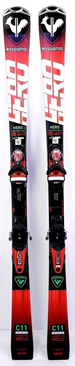 Skis d'occasion Rossignol Hero Jr 100cm + bâtons de la taille qui