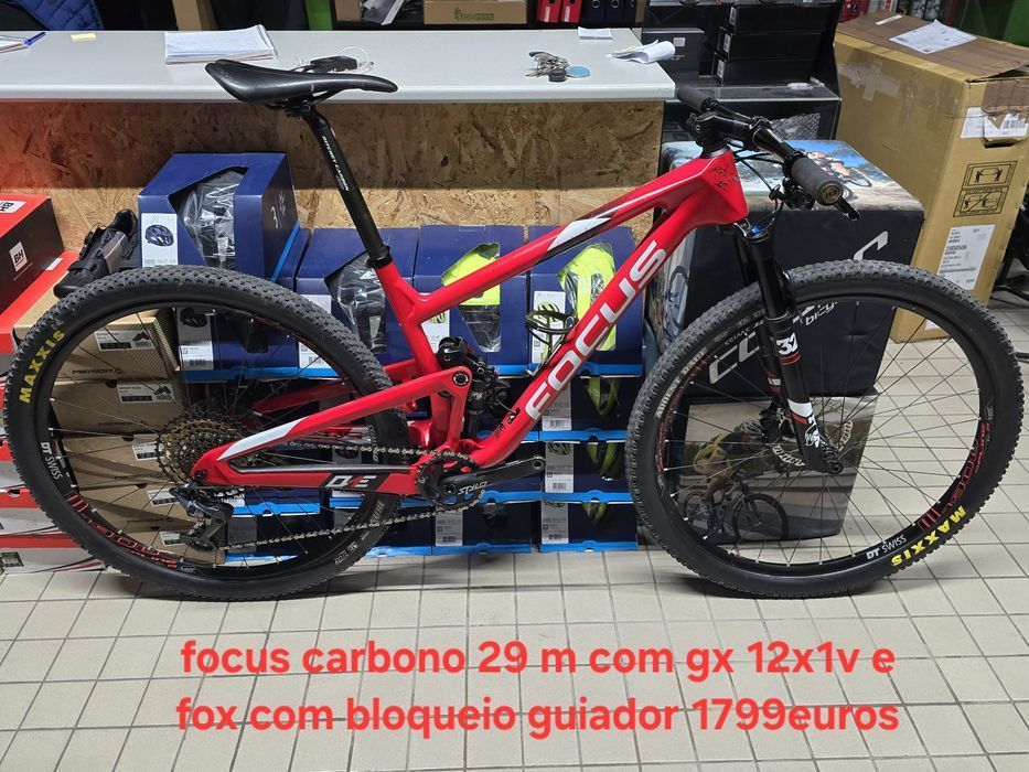 Vélo VTT Homme Focus 29 Pouces - Cadre Carbone, 20 Vitesses, Couleur Jaune - Occasion Bon état