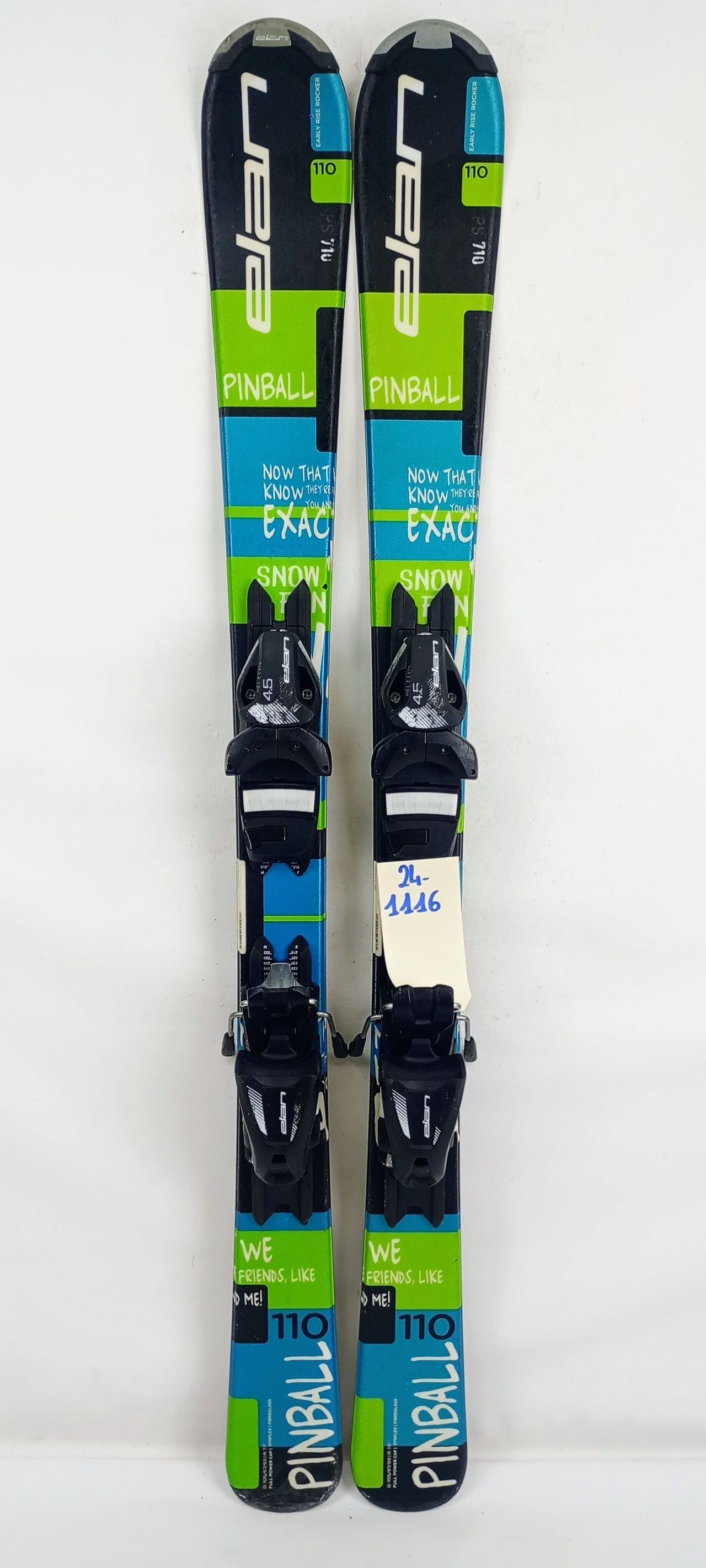 Ski occasion junior Elan Pinball + fixations