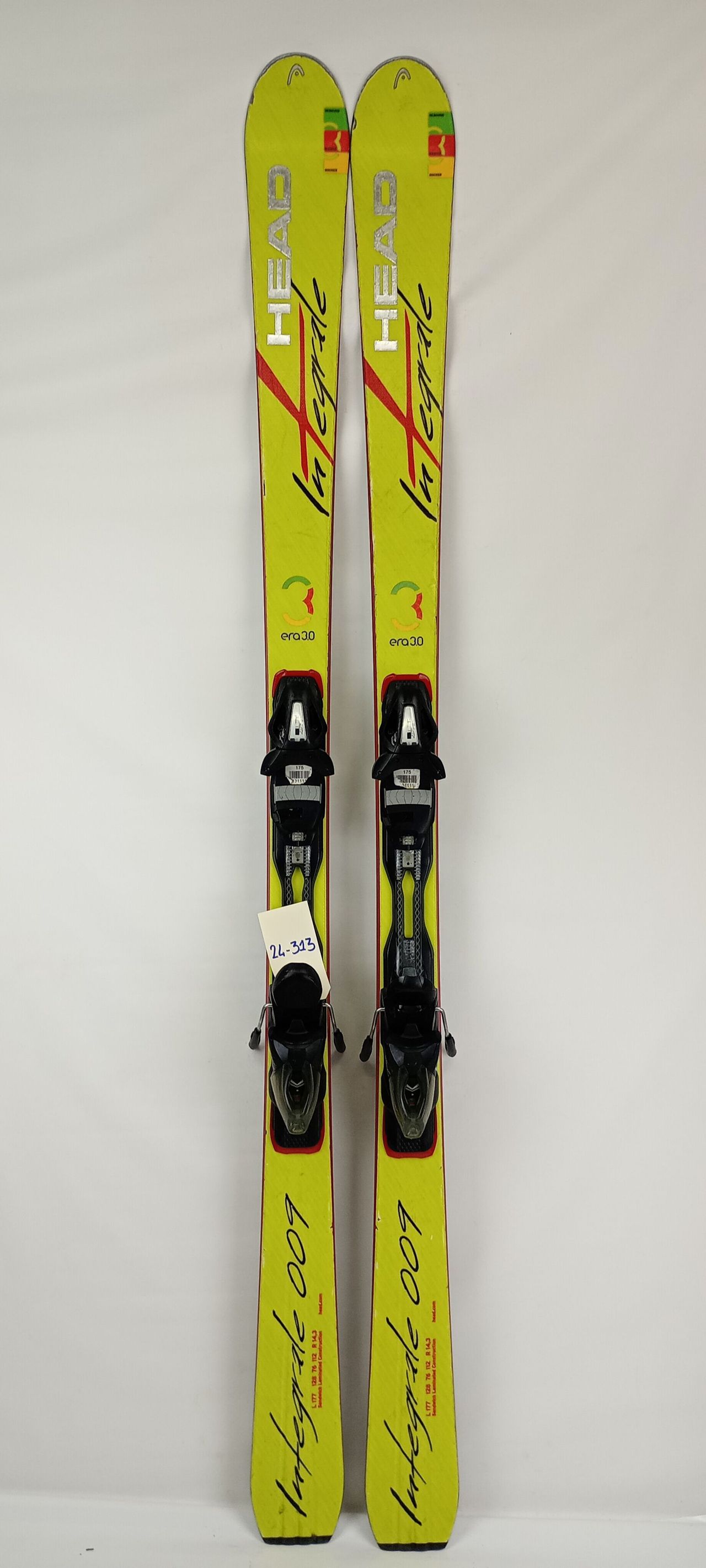 Ski De Adulte Nordica Rouge Avec Fixations Jaunes 180 CM
