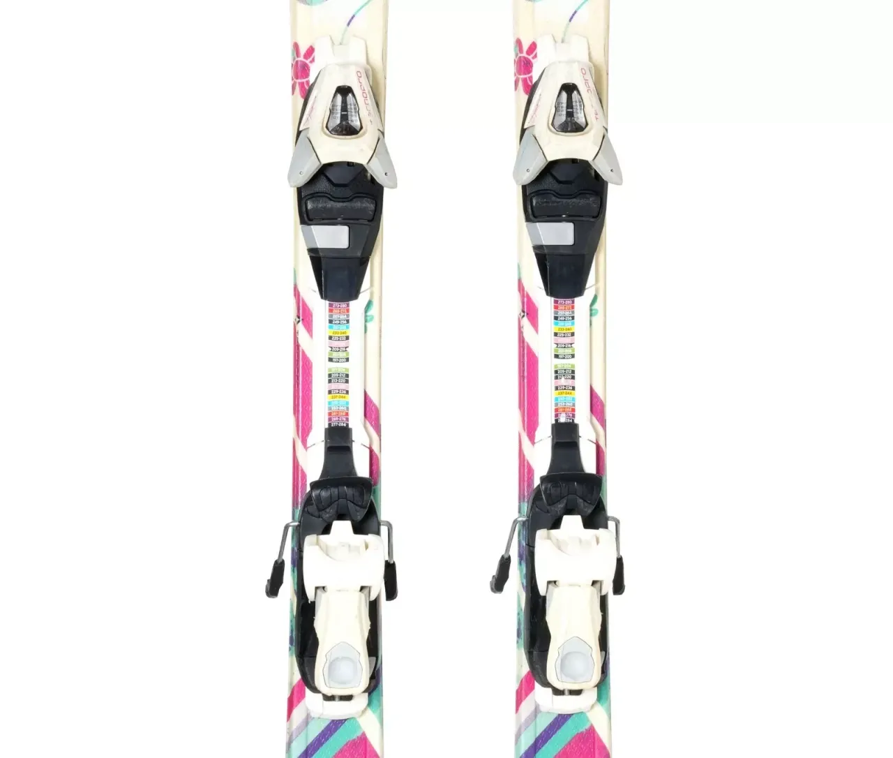 Skis Enfant Techno Pro Sweety - Taille 140 Cm + Fixations - Occasion