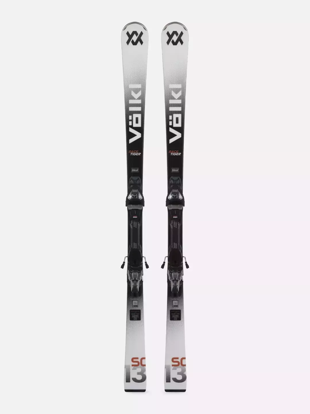 Ski Alpins Volkl Racetiger SC + Fixations - Homme - Noir - Taille 156-160 Cm - Occasion